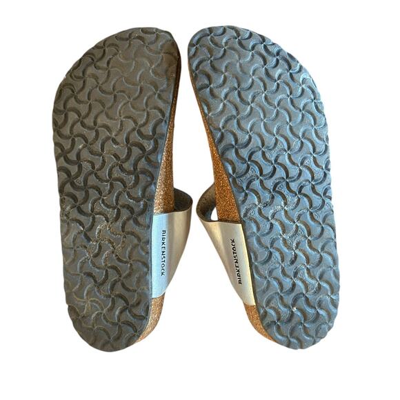 BIRKENSTOCK Silver Gizeh Kids Birko-Flor - Girls Sandals EU 32 US 1 1.5 - Picture 8 of 9